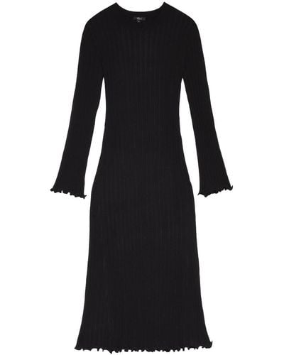 Rails Marin Knitted Ribbed Dress - Black