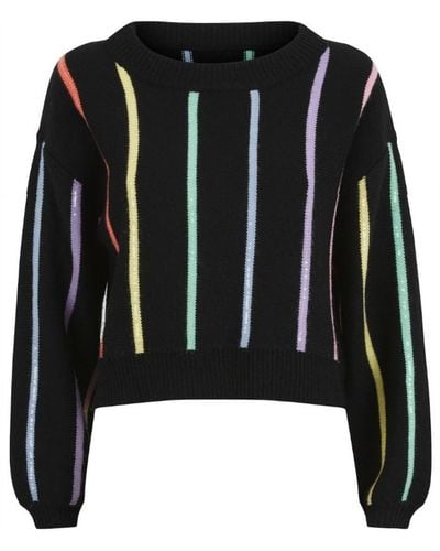 Olivia Rubin Haillie Rainbow Striped Jumper - Black