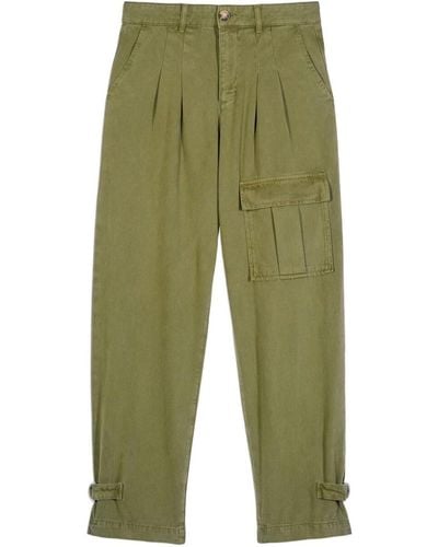 Ba&sh Maroon Cargo Trousers - Green