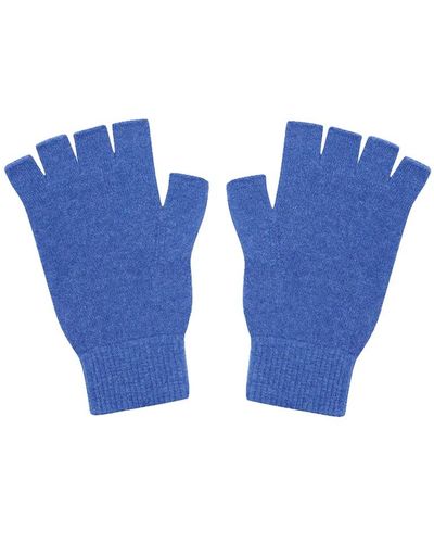 Jumper 1234 Cashmere Fingerless Gloves - Blue
