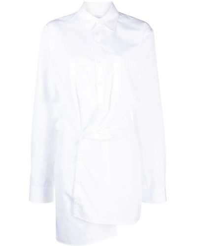 Off-White c/o Virgil Abloh Off- Asymmetric Shirtdress - White