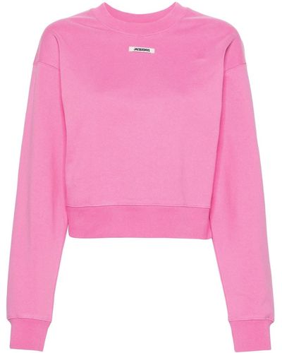 Jacquemus Sweatshirt With Logo Application - Pink
