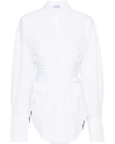 Mugler Shirt With Lace Detail - White