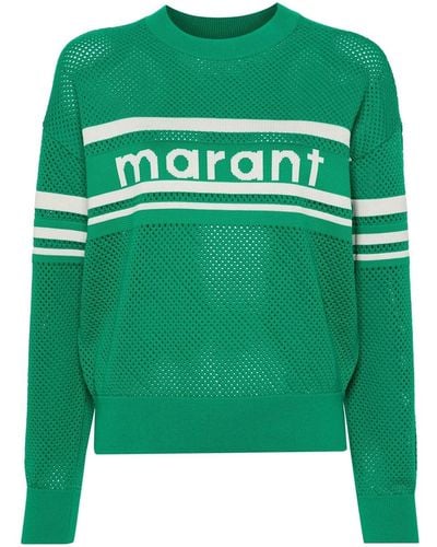 Isabel Marant Arwen Openwork Sweater - Green