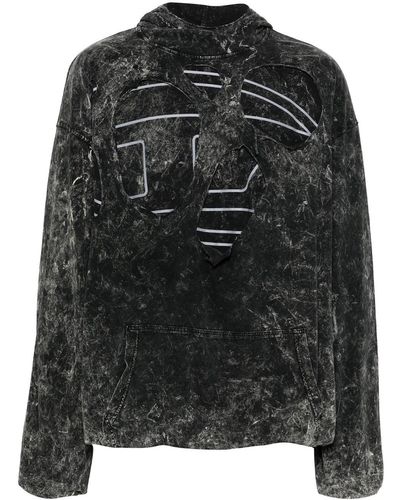 DIESEL S-Mar-Peeloval Hooded Sweatshirt - Black