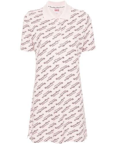 KENZO Short Dress With Print - Pink