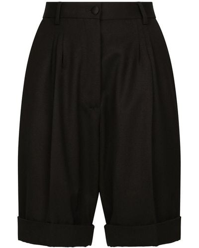 Dolce & Gabbana High-Waisted Tailored Shorts - Black