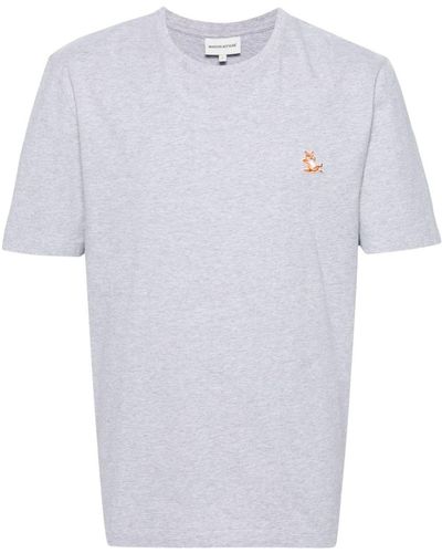 Maison Kitsuné T-Shirt With Chillax Fox Application - White