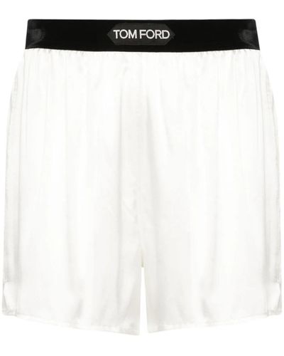 Tom Ford Shorts With Velvet Details - Black