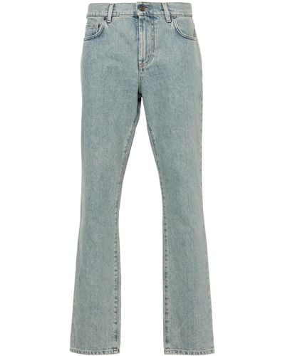 Moschino Straight Jeans With A Faded Effect - Blue