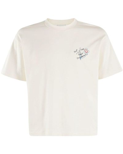 Drole de Monsieur The Slogan Esquisse T-Shirts - White