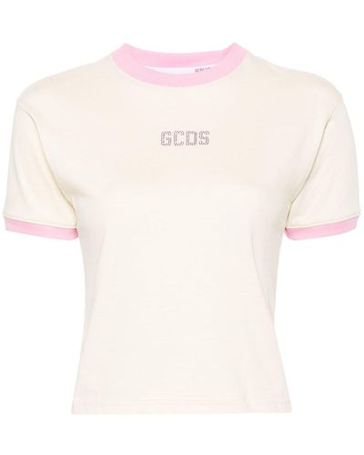 Gcds T-Shirt Con Decorazione - Bianco