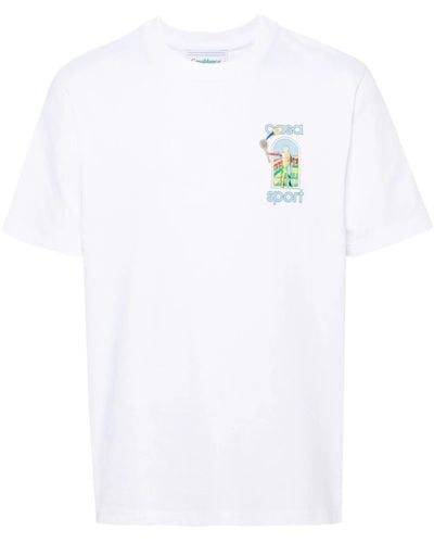 Casablancabrand Le Jeu T-Shirt With Print - White