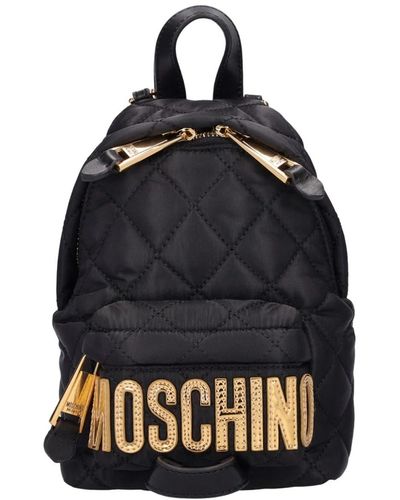 Moschino Mini Quilted Backpack - Black