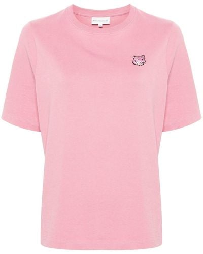 Maison Kitsuné T-shirt con stampa Fox - Rosa
