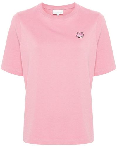 Maison Kitsuné T-Shirt Con Stampa Fox - Rosa