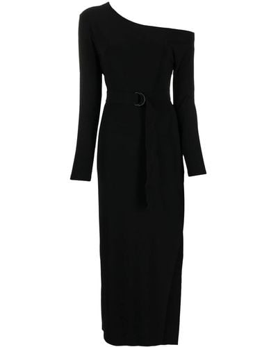 Norma Kamali Long Dress With Open Shoulders - Black