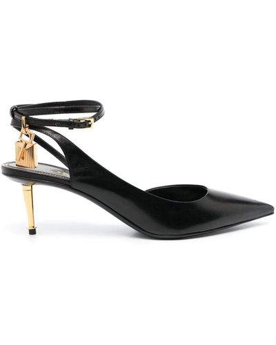 Tom Ford Court Shoes With Back Strap - Black