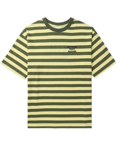 Drole de Monsieur Striped T-Shirt - Green