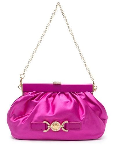 Versace Clutch Bag With Medusa Plaque - Pink