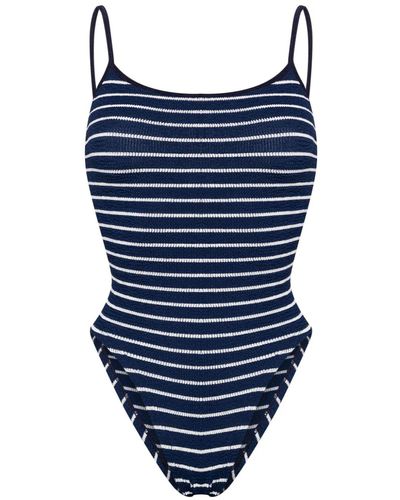 Hunza G Pamela One-Piece Swimsuit - Blue