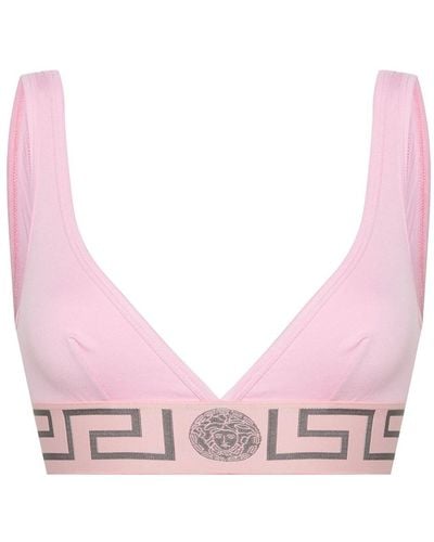 Versace Greca Border Bra - Pink
