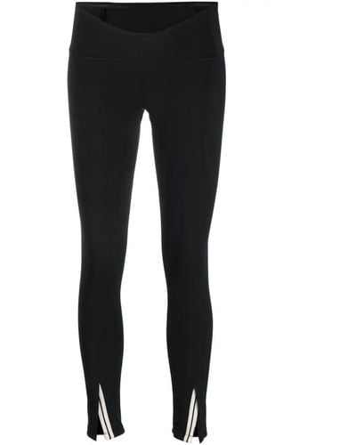 Palm Angels Leggings With Curved Waistband - Black