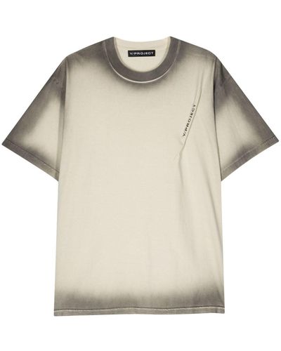 Y. Project T-Shirt Con Stampa Logo Sbiadita - Neutro