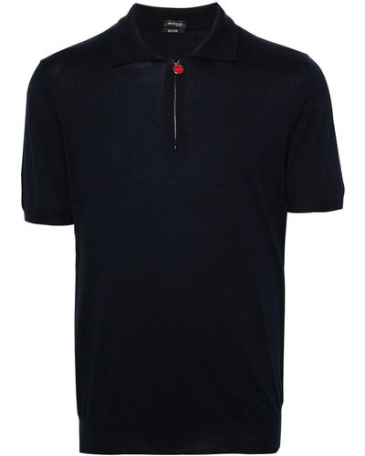 Kiton Fine Knit Polo Shirt - Black