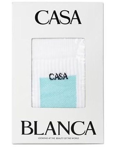 Casablancabrand Ribbed Sports Socks - White