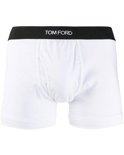 Tom Ford Boxer Con Banda Logo - Bianco