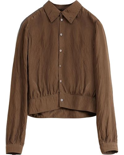 Lemaire Blouse With Wrinkled Effect - Brown