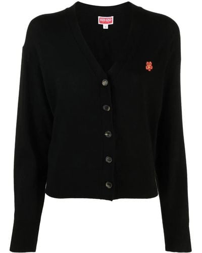 KENZO V-Neck Cardigan - Black