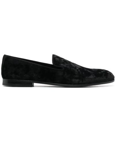 Dolce & Gabbana Marised Velvet Slipper - Black