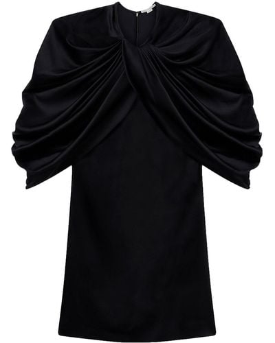 Stella McCartney Short Draped Dress - Black