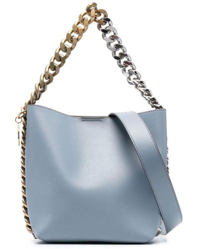 Stella McCartney Frayme Chain-trim Tote Bag - Blue