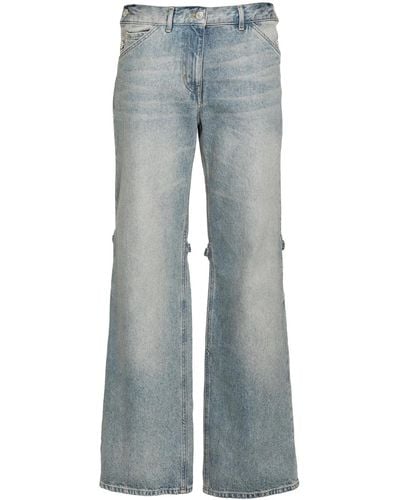 Courreges Jeans A Gamba Ampia - Blu