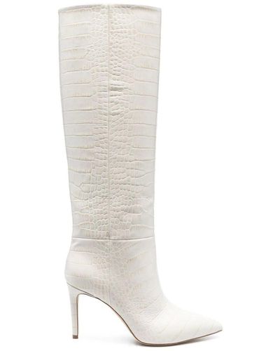 Paris Texas Stiletto Heel Boots - White