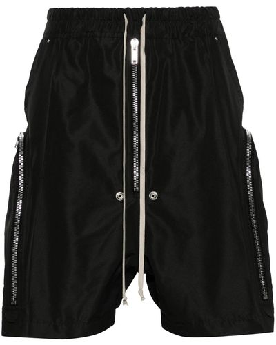 Rick Owens Shorts With Zip - Black