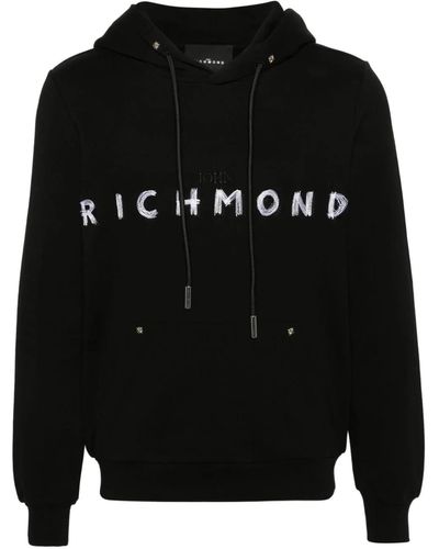 John Richmond Sweatshirt With Logo Embroidery - Black