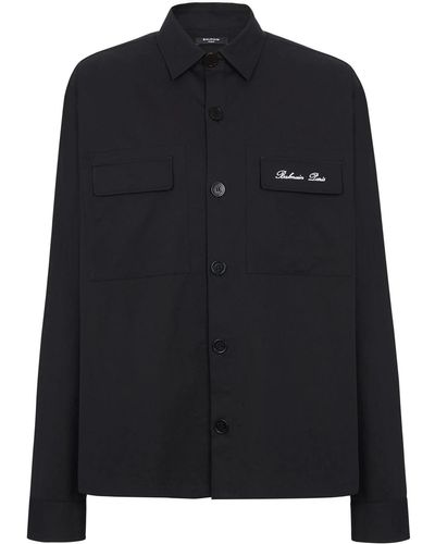 Balmain Shirt With Embroidery - Black