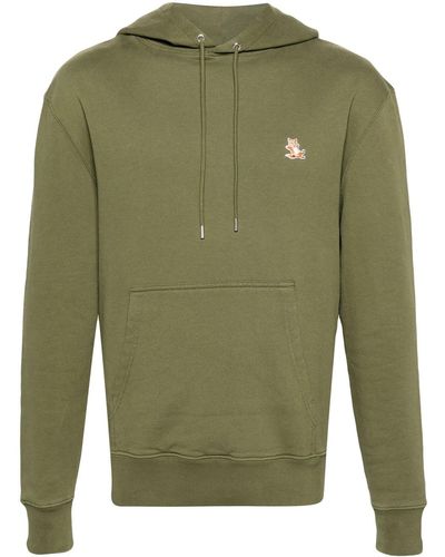 Maison Kitsuné Chillax Sweatshirt With Fox Application - Green