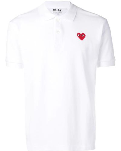 COMME DES GARÇONS PLAY Polo Shirt With Embroidery - White
