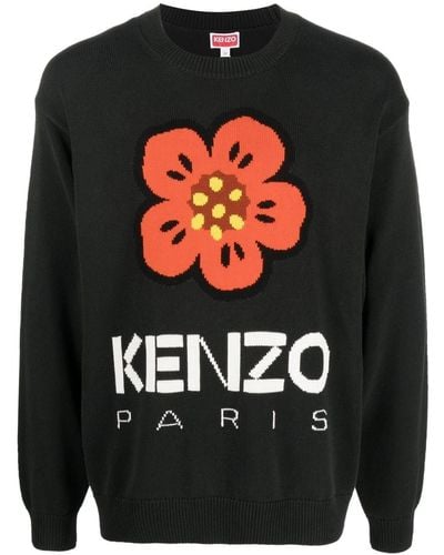 KENZO Boke Flower Cotton Sweater - Black