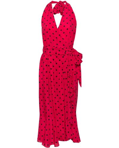 Moschino Polka Dot Dress - Red