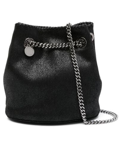 Stella McCartney Falabella Bucket Bag With Chain Links - Black