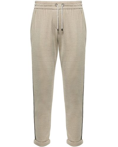 Brunello Cucinelli Cropped Sports Trousers - Natural