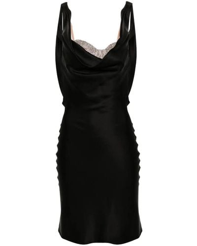 GIUSEPPE DI MORABITO Short Draped Dress - Black