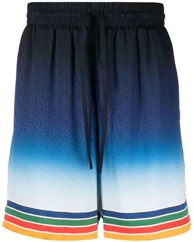 Casablancabrand Monogram Shorts - Blue