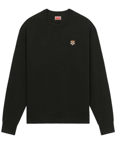 KENZO Classic Sweatshirt With `Lucky Tiger` Embroidery - Black